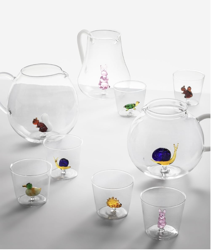 COLORED FISH PITCHER