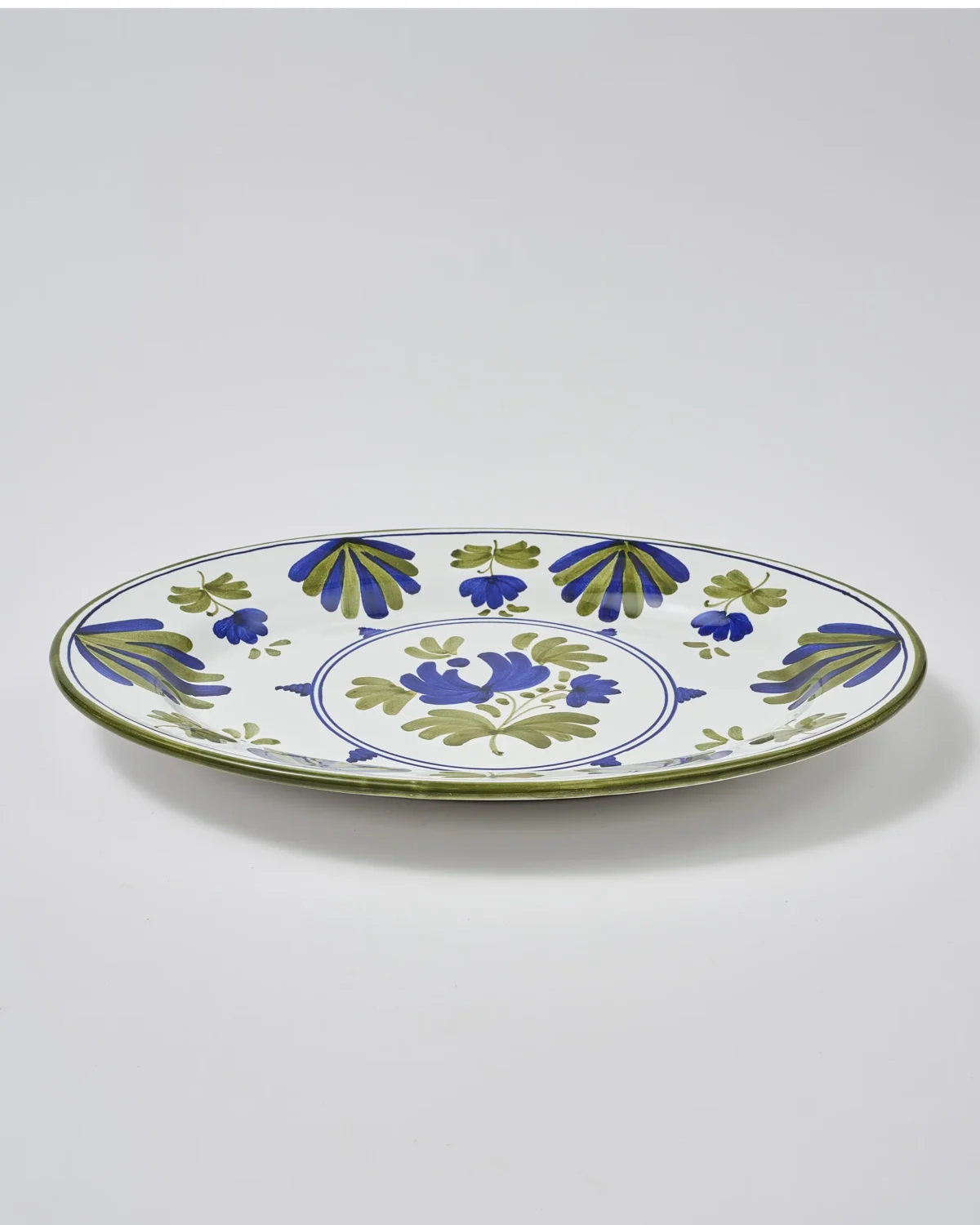 Blossom Oval Serving Plate Blue
