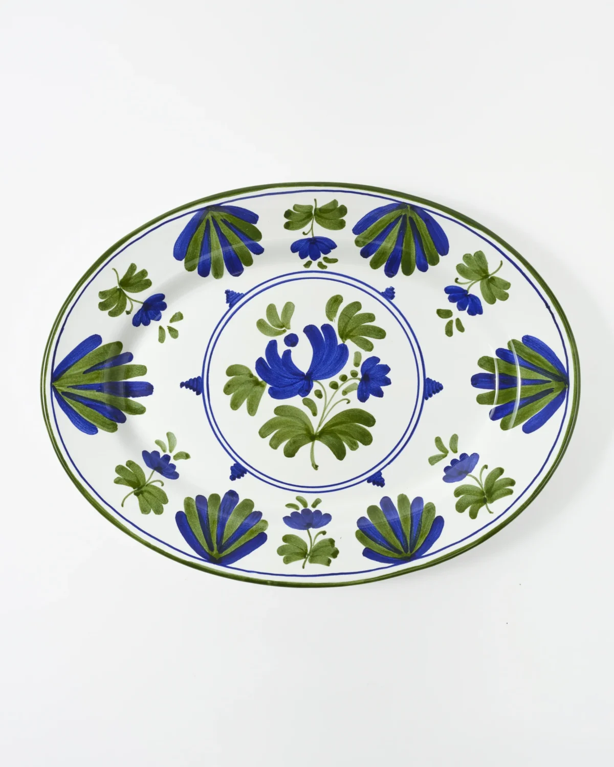 Blossom Oval Serving Plate Blue