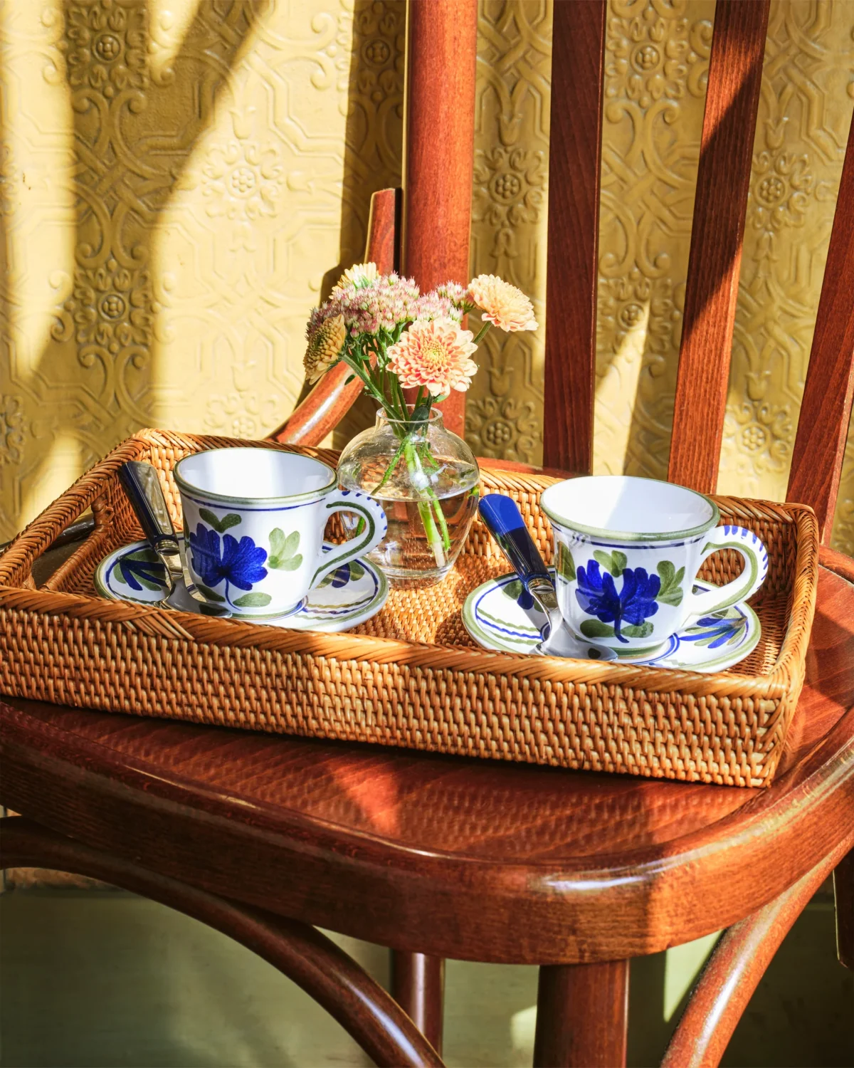 Blossom Espresso Cup and Saucer Blue