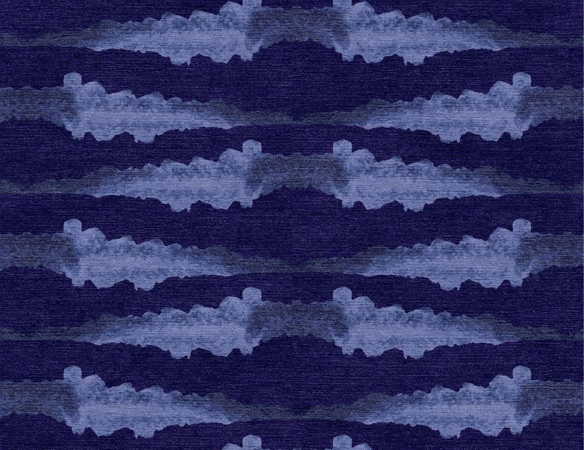 TIE-DYE BLUE RUG