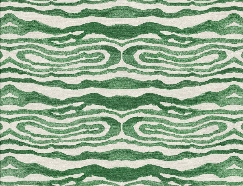 ANIMAL PRINT GREEN RUG