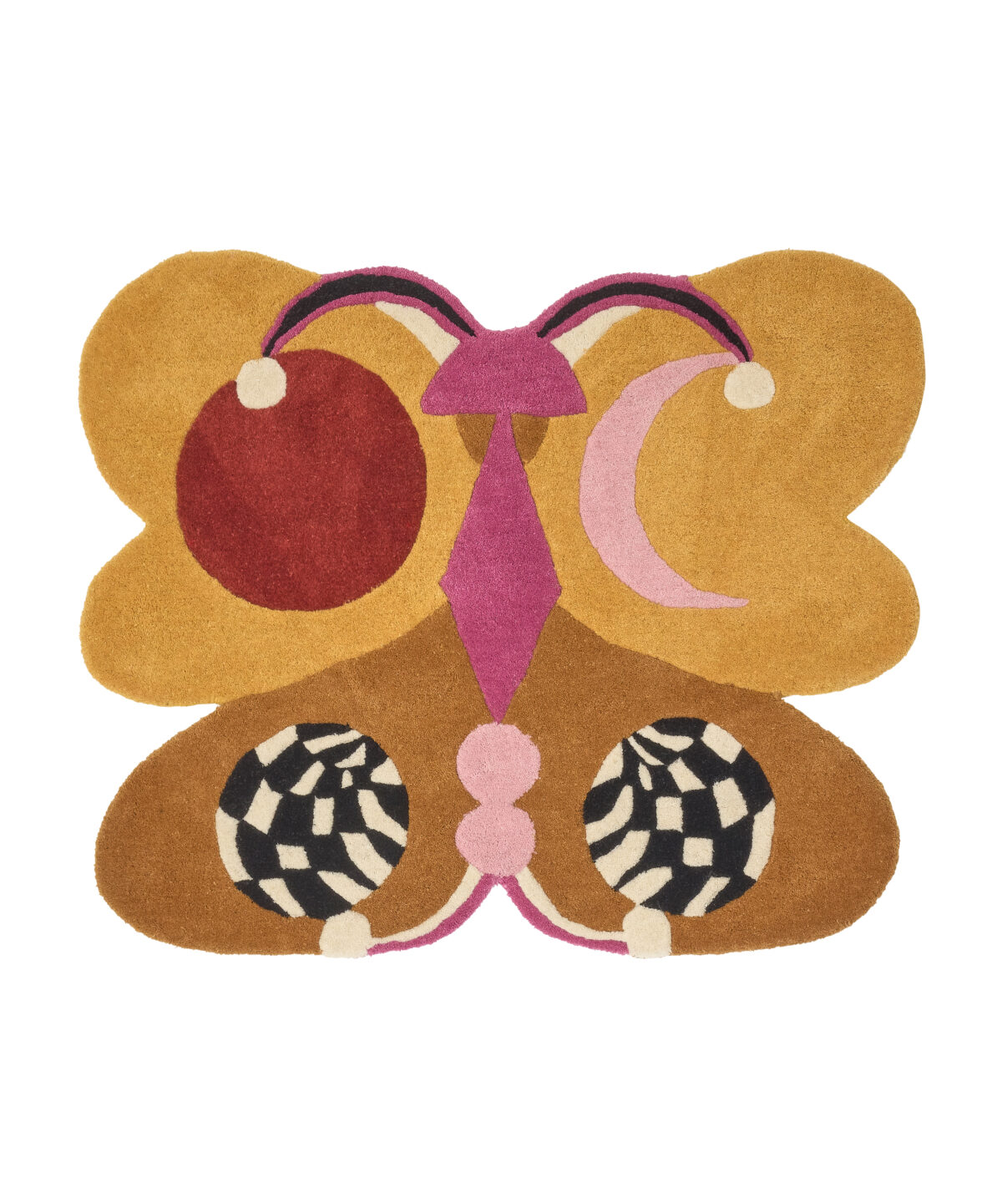 Melody Moon Butterfly Rug Ocre Large