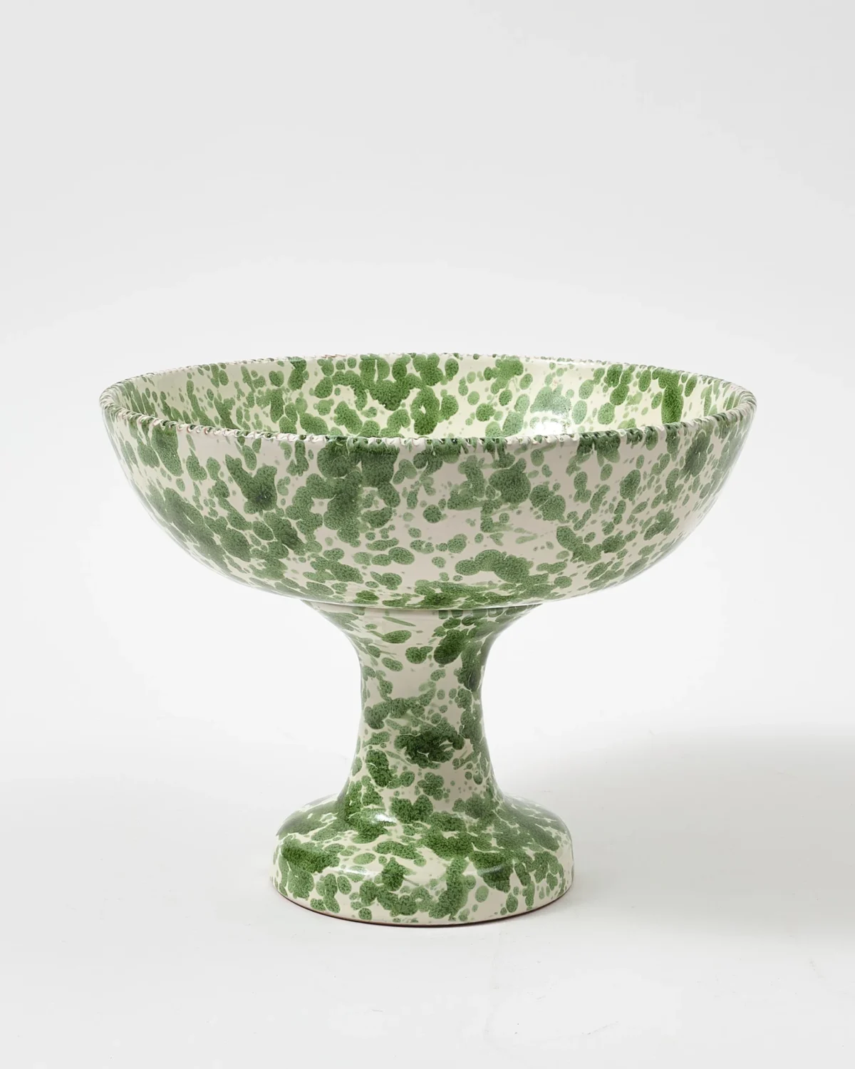 Speckled Fruit Stand, Green and White