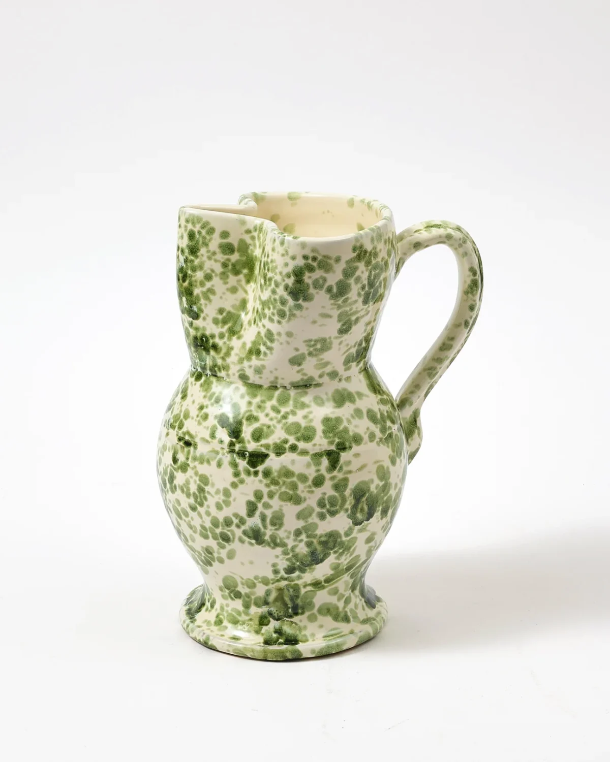 Speckled Pitcher, Green and White