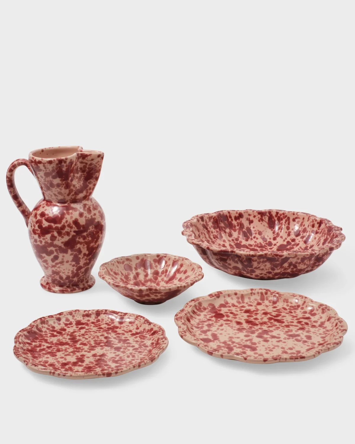 Speckled Serving Bowl, Pink