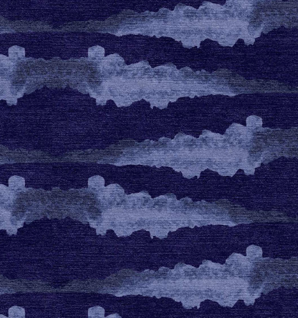 TIE-DYE BLUE RUG