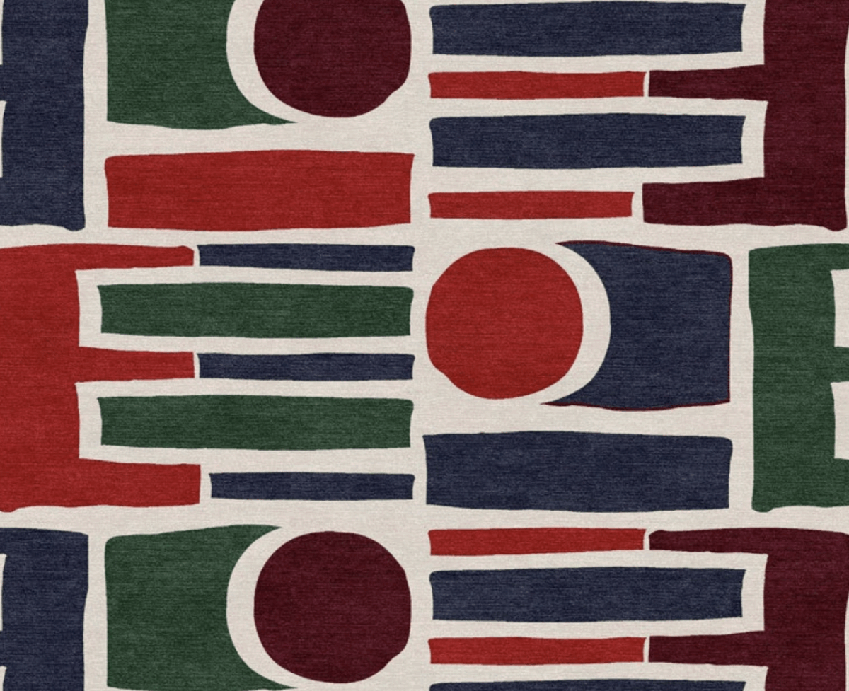 SHAPES BORDEAUX RUG