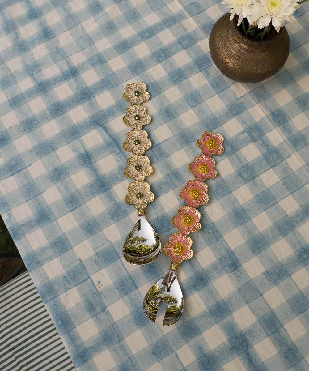 Faye Flower Salad Server Set in Giftbox