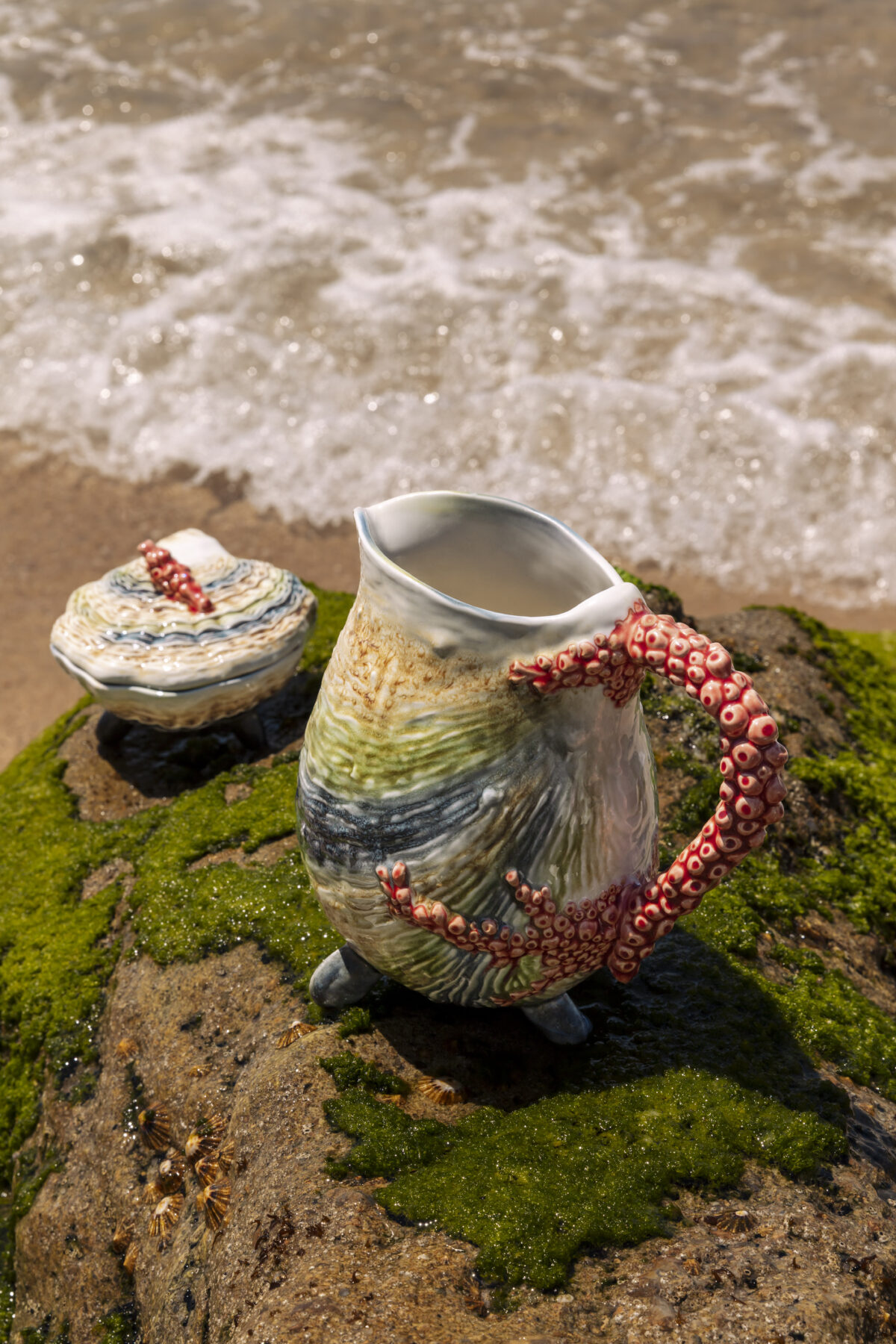 Oysters and Scallops Pitcher